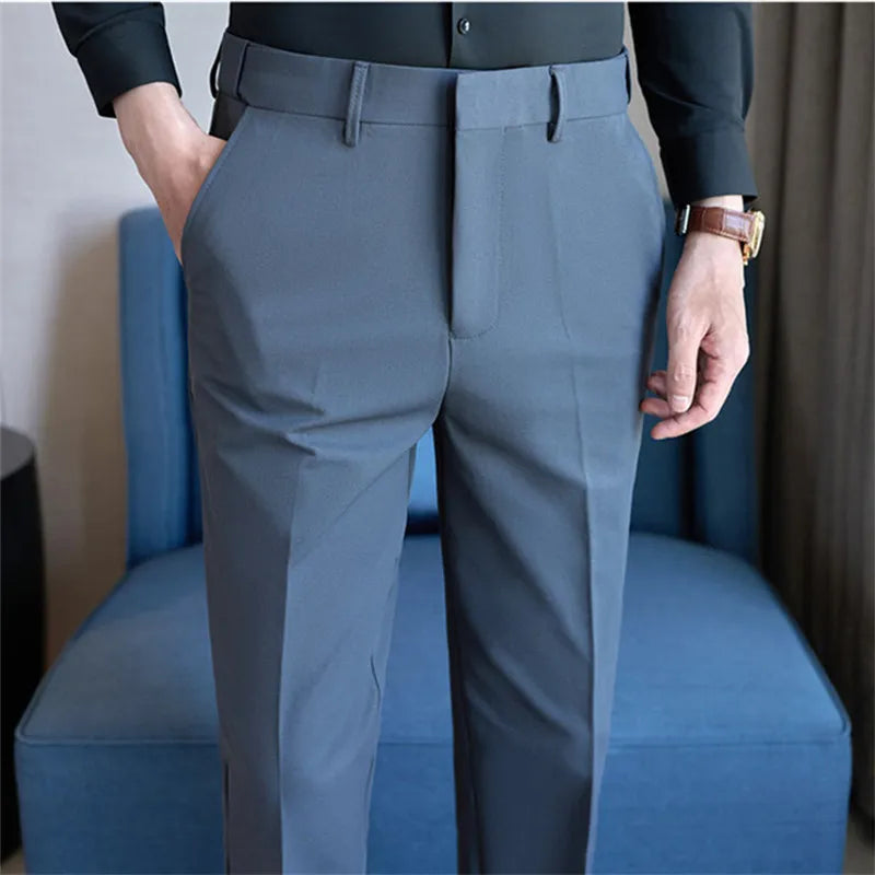 Men's Slim Fit Suit Trousers