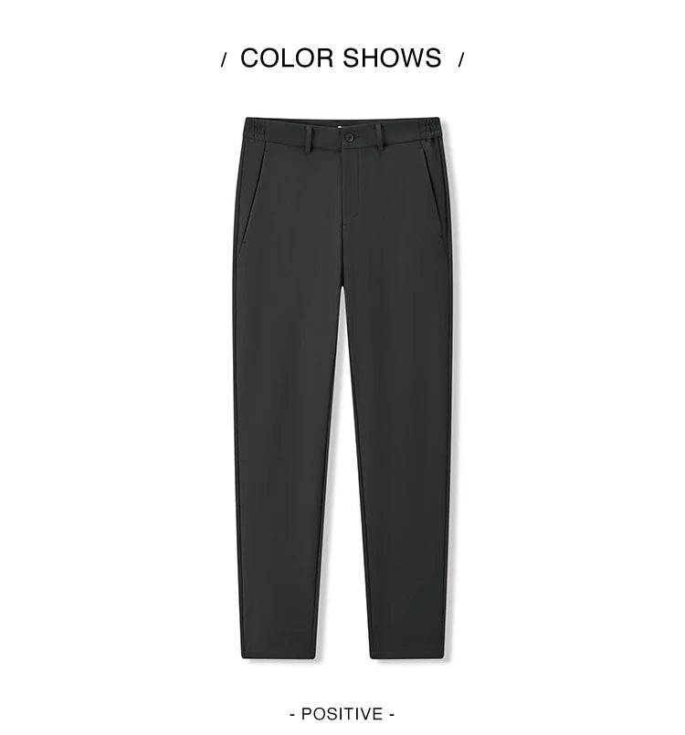 Men's Slim Fit Thermal Trousers - Easy Care Winter Commuter Pants