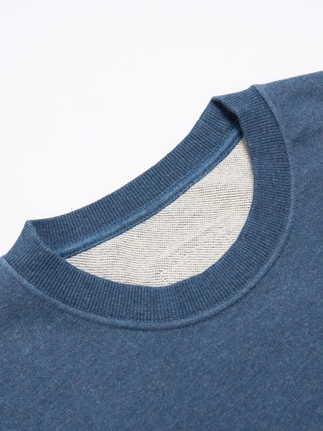 Men's Heavyweight Oversized Letter Embroidery Sweatshirt – 390g Cotton Pullover