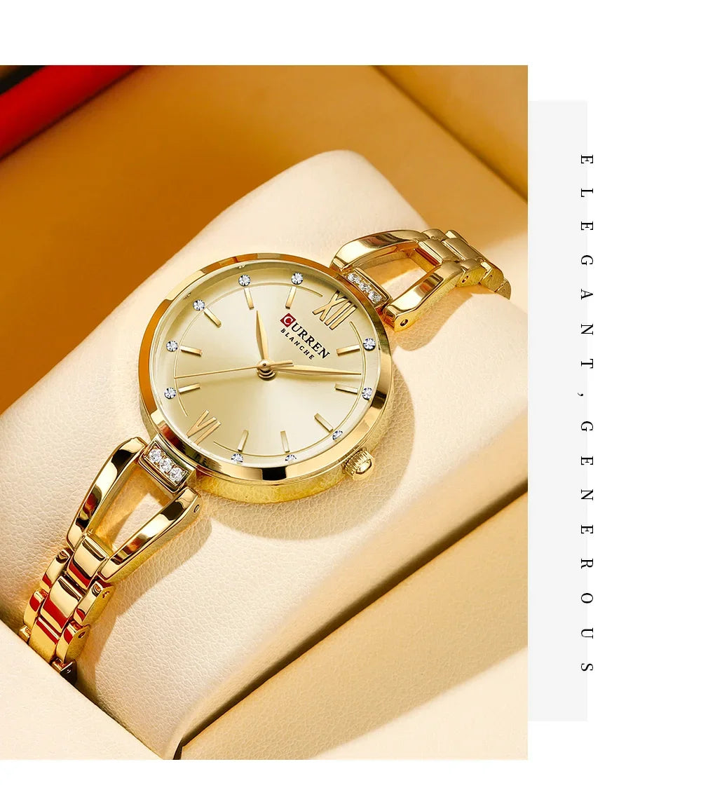 Elegant Stainless Steel Quartz Watch - Waterproof Fashion Timepiece