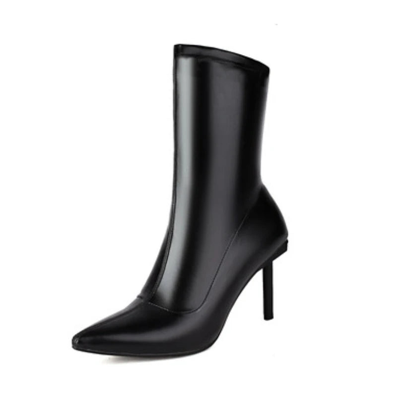 Suede Elastic Ankle Boots