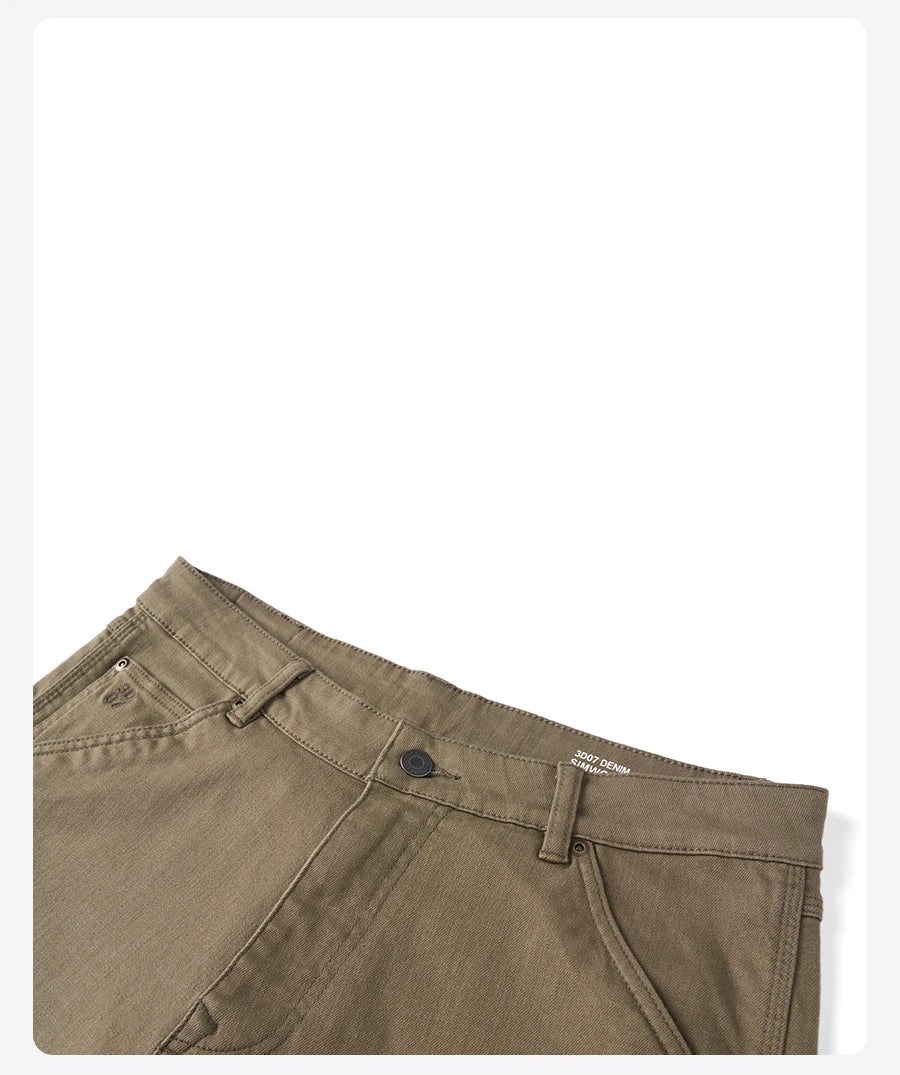 Men's Draping Motorcycle Riding Jeans - Fashion Denim Trousers