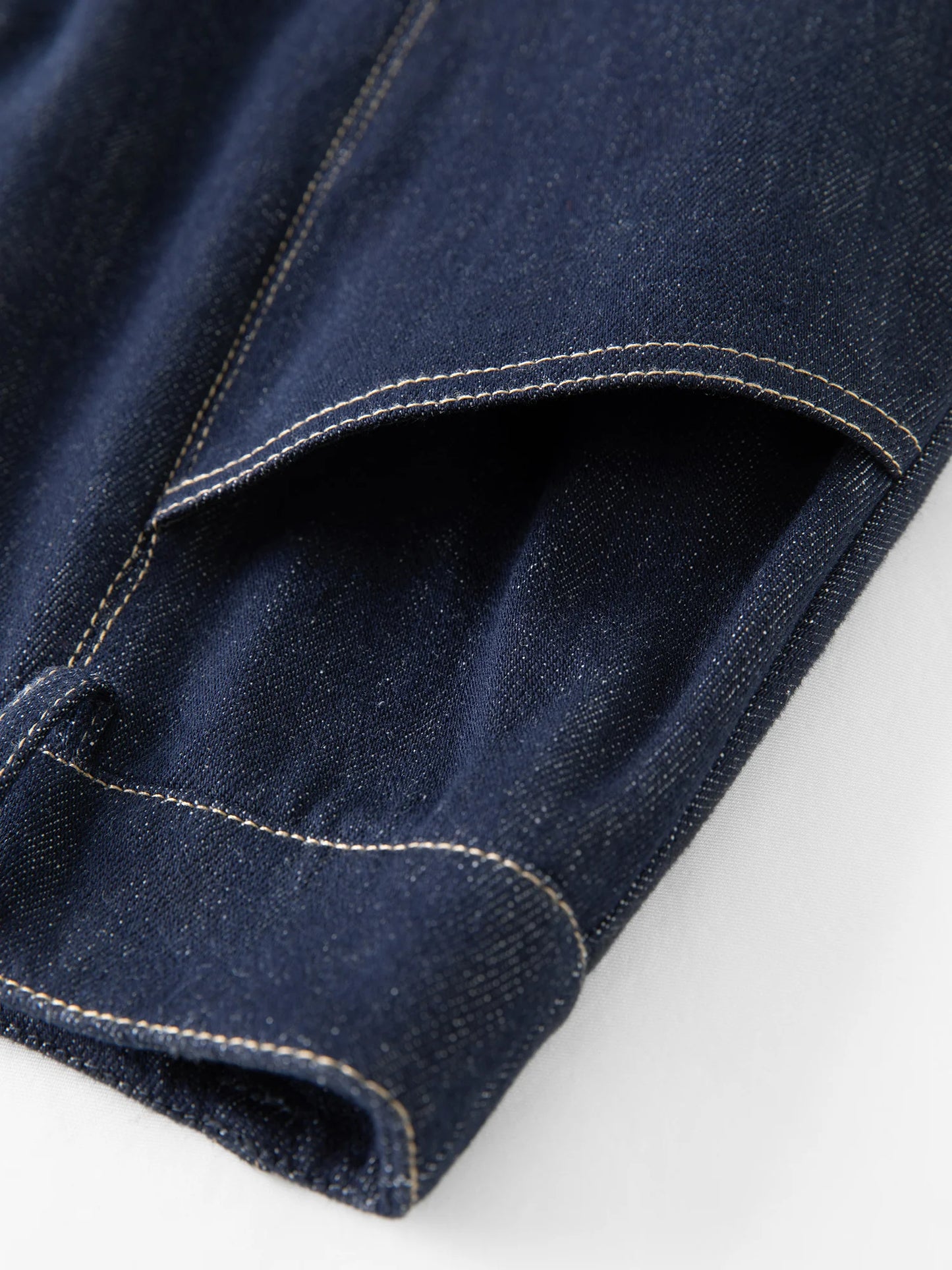 High Waist A-Line Denim Skirt - Contrast Colour Retro Style