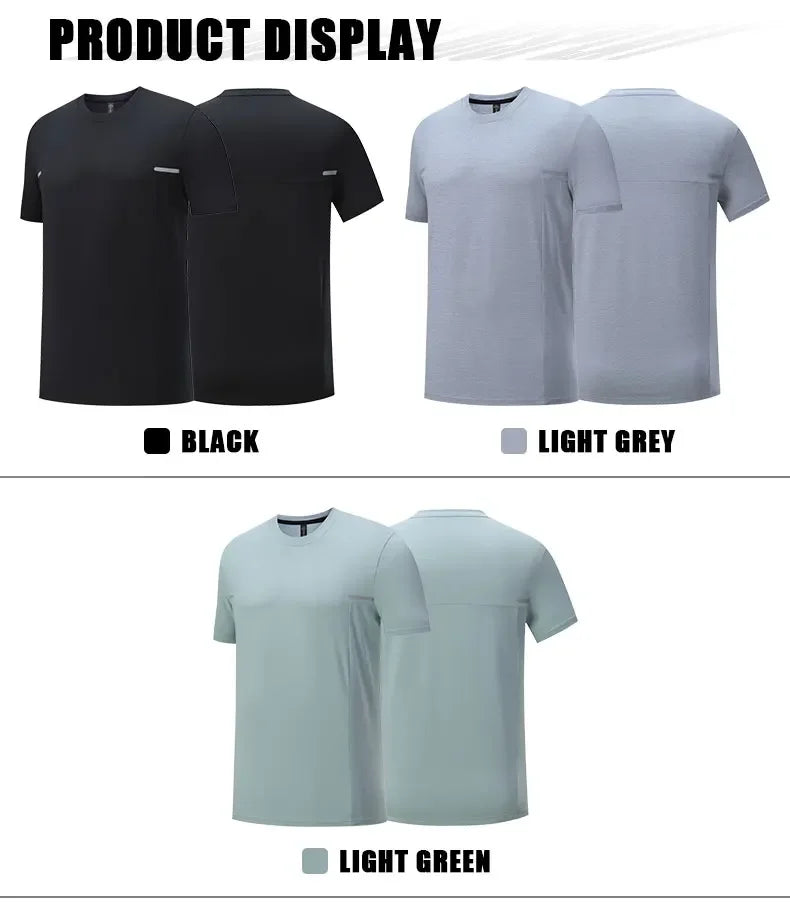 Men's Sports Fitness Short Sleeve Gym Compression Workout Casual Quick Dry Muscle Fit T-Shirt
