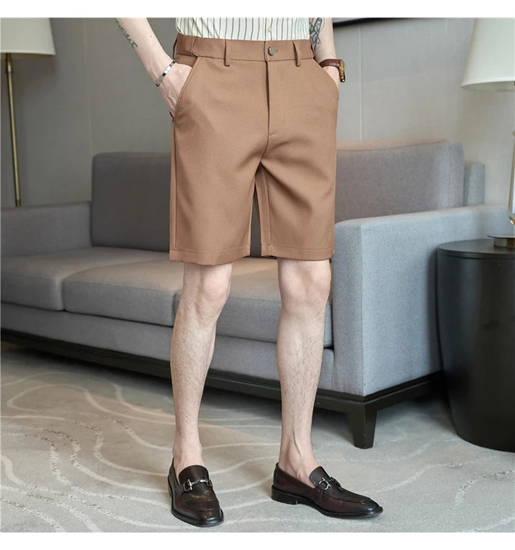 Men's Summer Thin Style Slim Fit  Elastic Waist Shorts