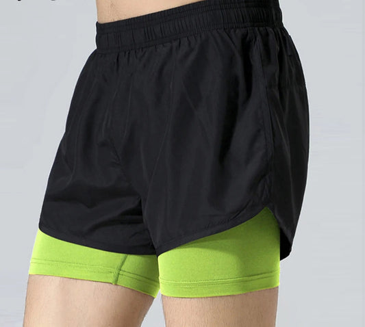 Men's Running 2 IN 1 Sport Gym Fitness Workout Pants Tennis Football Basketball Shorts