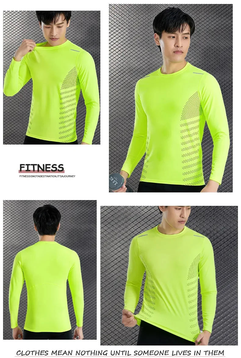 Men's Compression Running T-Shirt | Dry Fit Gym Rashguard Top