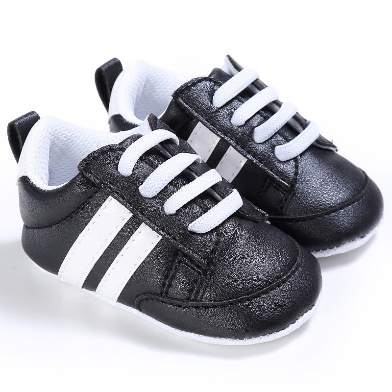 Newborn Baby Classical Sport Soft Sole PU Leather Sneakers Shoes