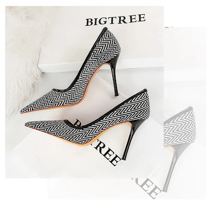 Women's Mesh Hollow Lace  Stiletto High Heels Shoes