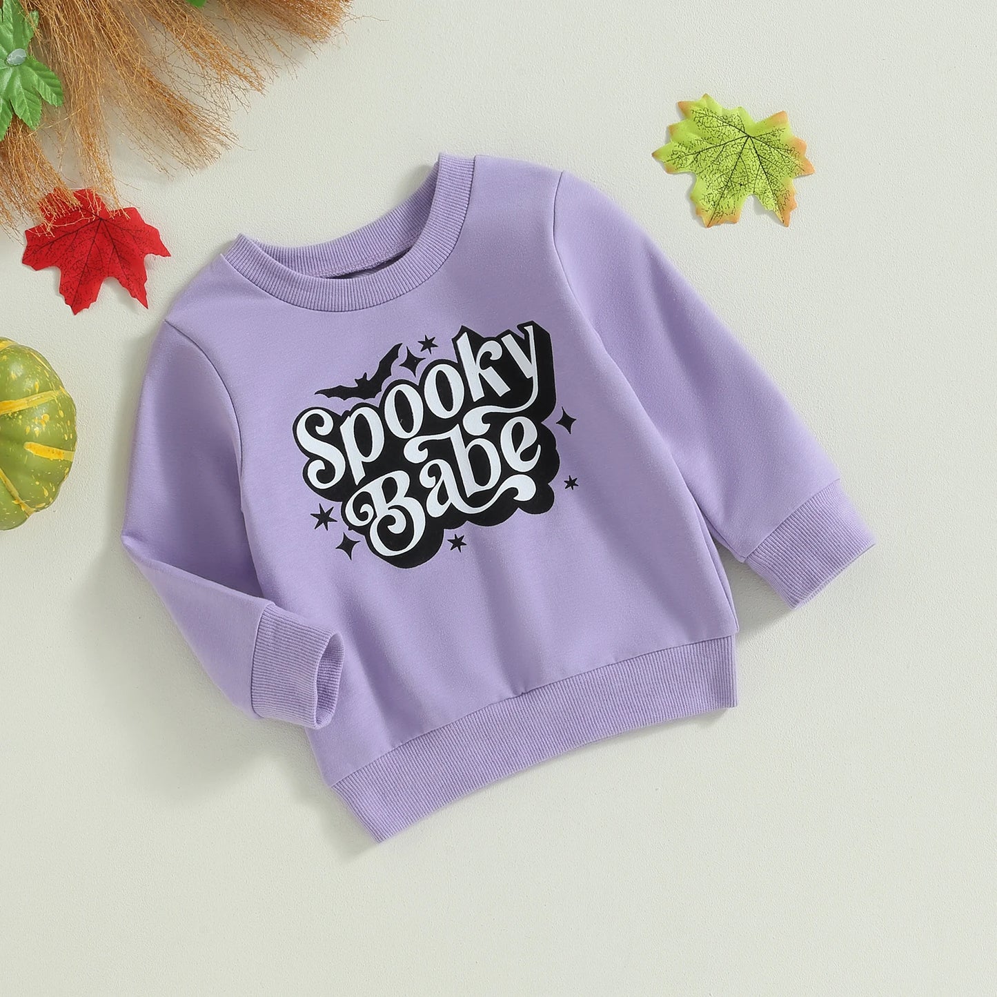 0-4Y Autumn Kids Boys Girls Sweatshirt T Shirts Long Sleeve Pumpkin Letters Print Pullover Halloween Clothes