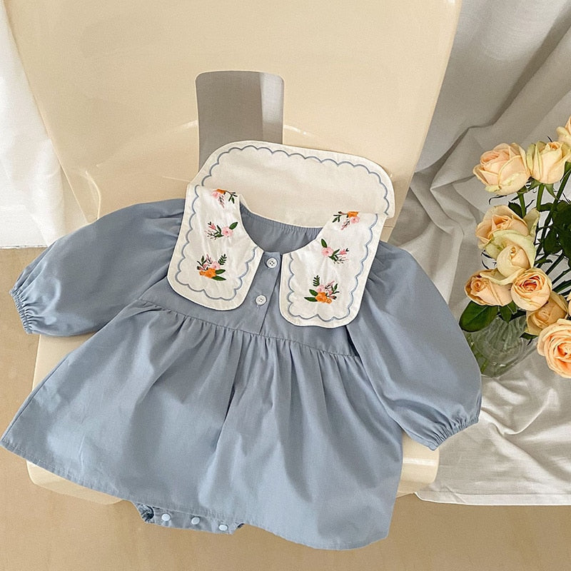 Girl's Baby Toddler Bodysuit Embroidery One Piece Dress