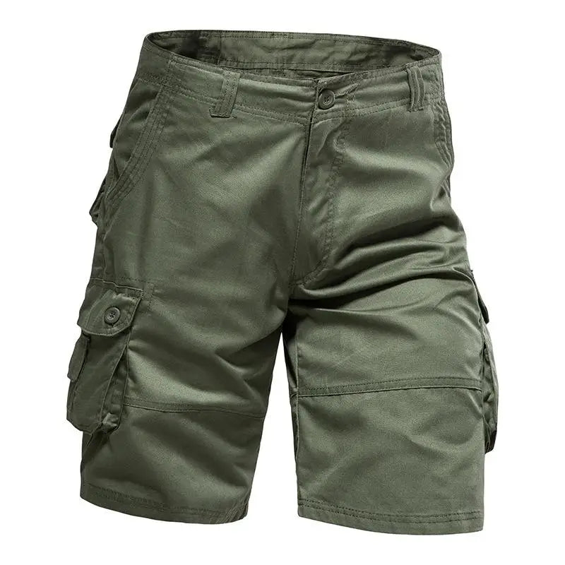 Men's Cotton Cargo Shorts - Multi Pocket Knee Length Summer Shorts