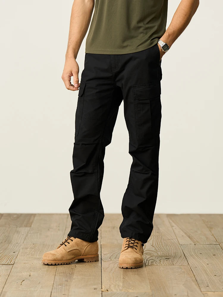 Men's Military Cargo Ripstop Lightweight Cotton Stretch Trousers