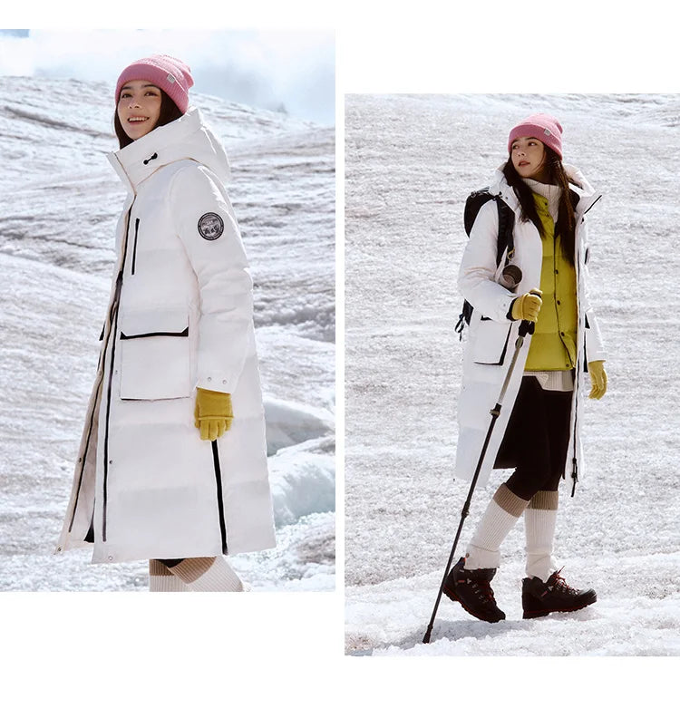 Long Down Jacket - Winter Windproof Warm Loose Casual Coat