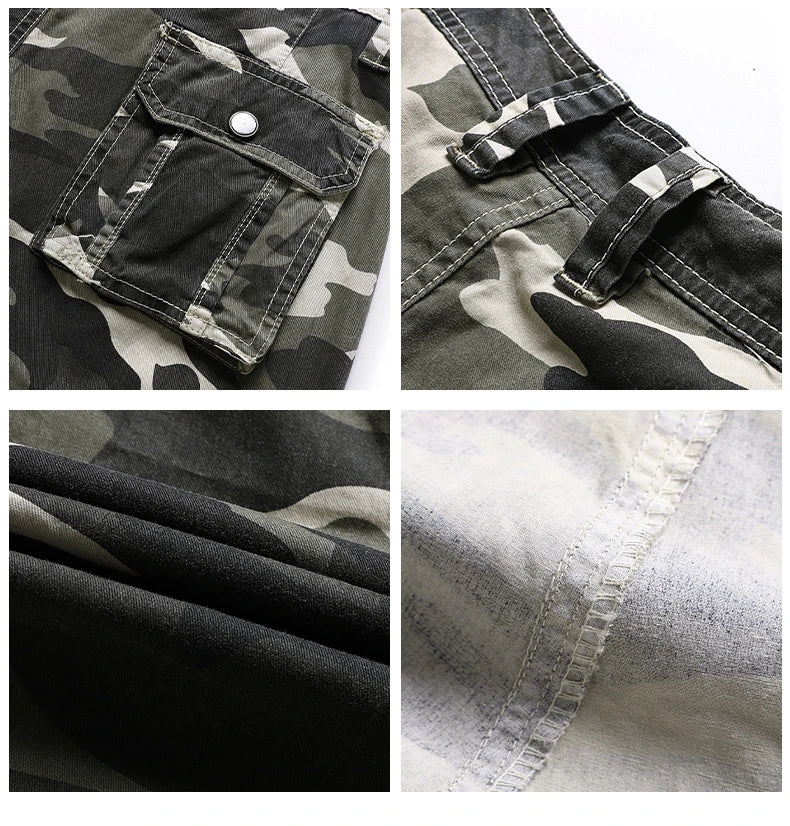 Men's Summer Camouflage Cargo Cotton Military  Casual Shorts