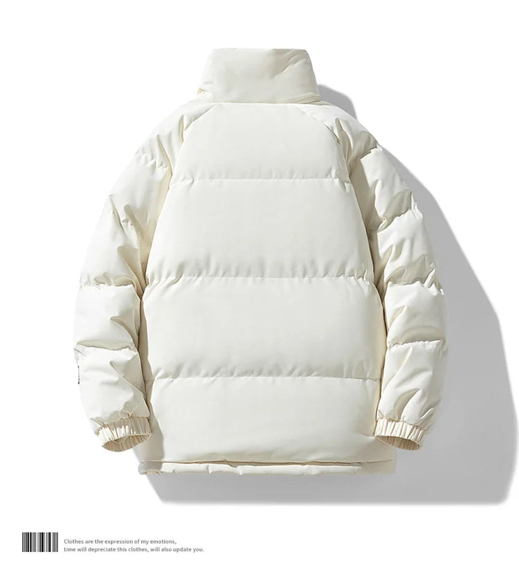 Men's Slim Fit Thickened Padded Jacket | Fur-Lined | Stand Collar | Bungee Hem | 8 Colours | S–XXXL