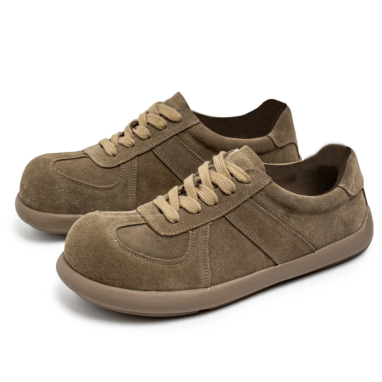 Men's Suede Leather Lace-up Flat Shoes