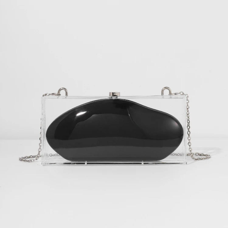 Women's Square Acrylic Chain Shoulder Bag – Elegant Clutch Crossbody Purse