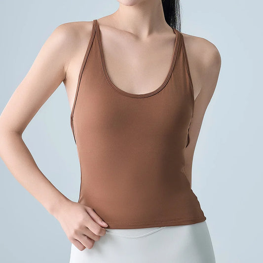 Buttery Soft Yoga Top with Chest Pads