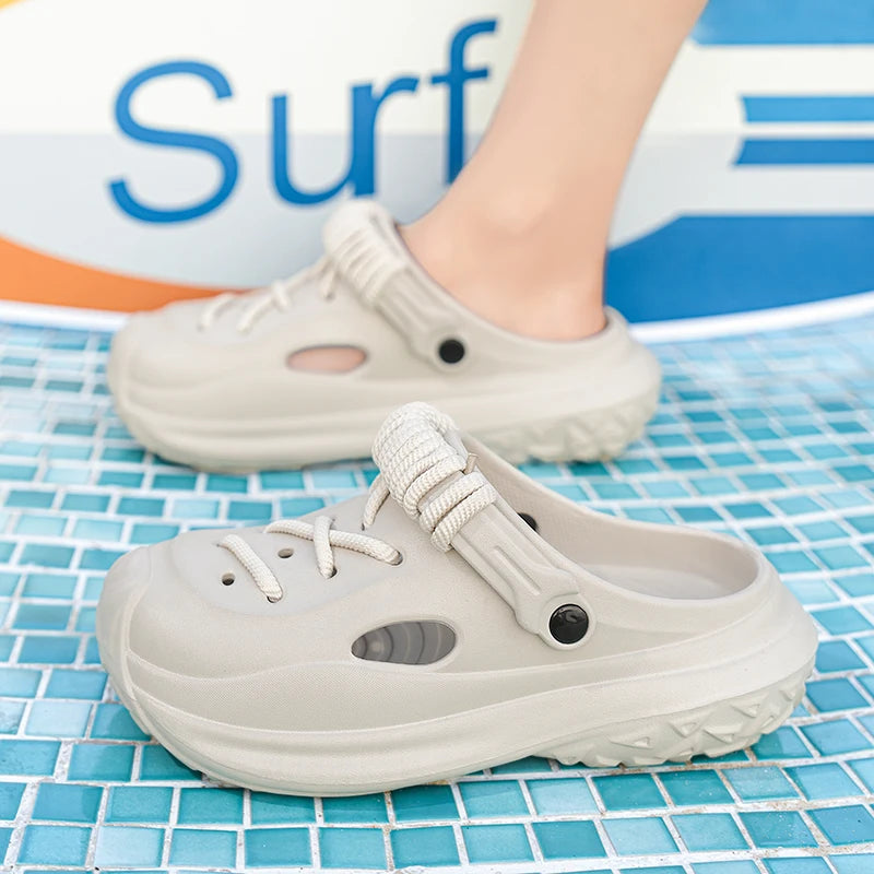 Men's Summer Slippers Platform Sandals Clogs Waterproof Beach Slippers Strap Design Flip Flops Slides