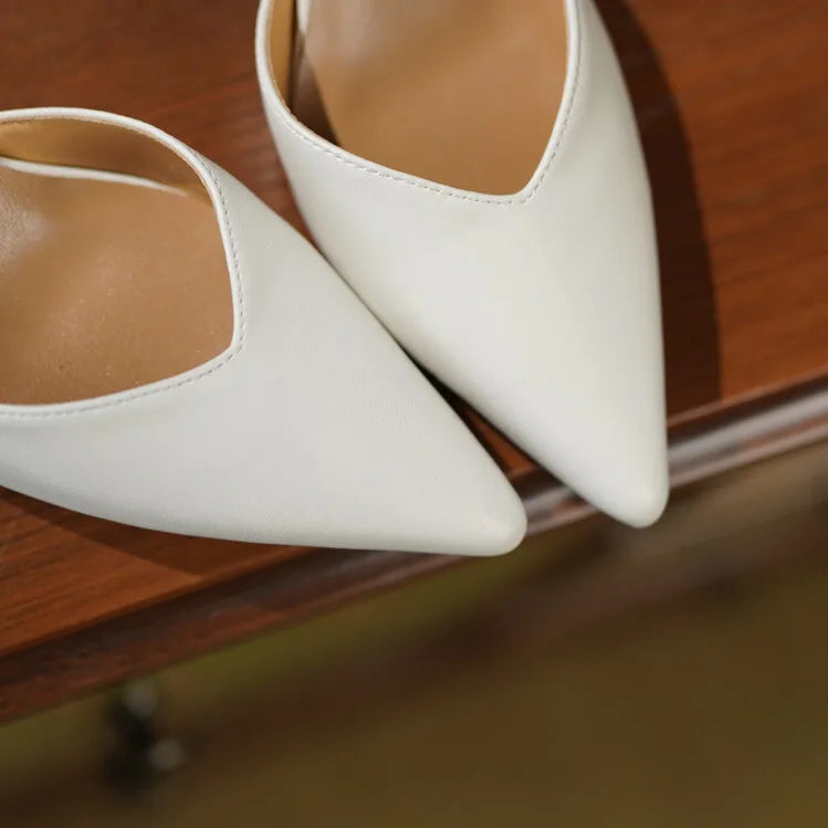 Women's Pointed Toe Rhinestone Wedding Sandals - Bowknot Pendant Pumps