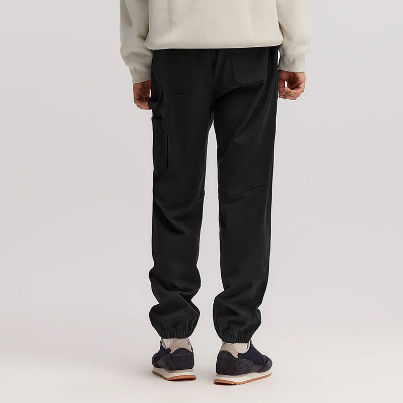 Men's Cargo Jogger Trousers - Drawstring Loose Fit Winter Streetwear Pants