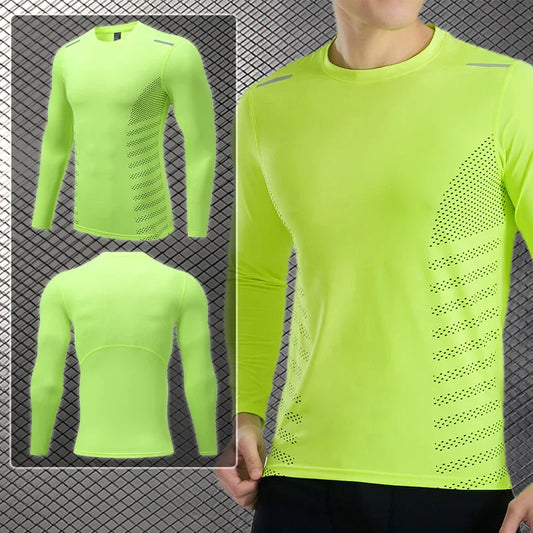 Men's Compression Running T-Shirt | Dry Fit Gym Rashguard Top