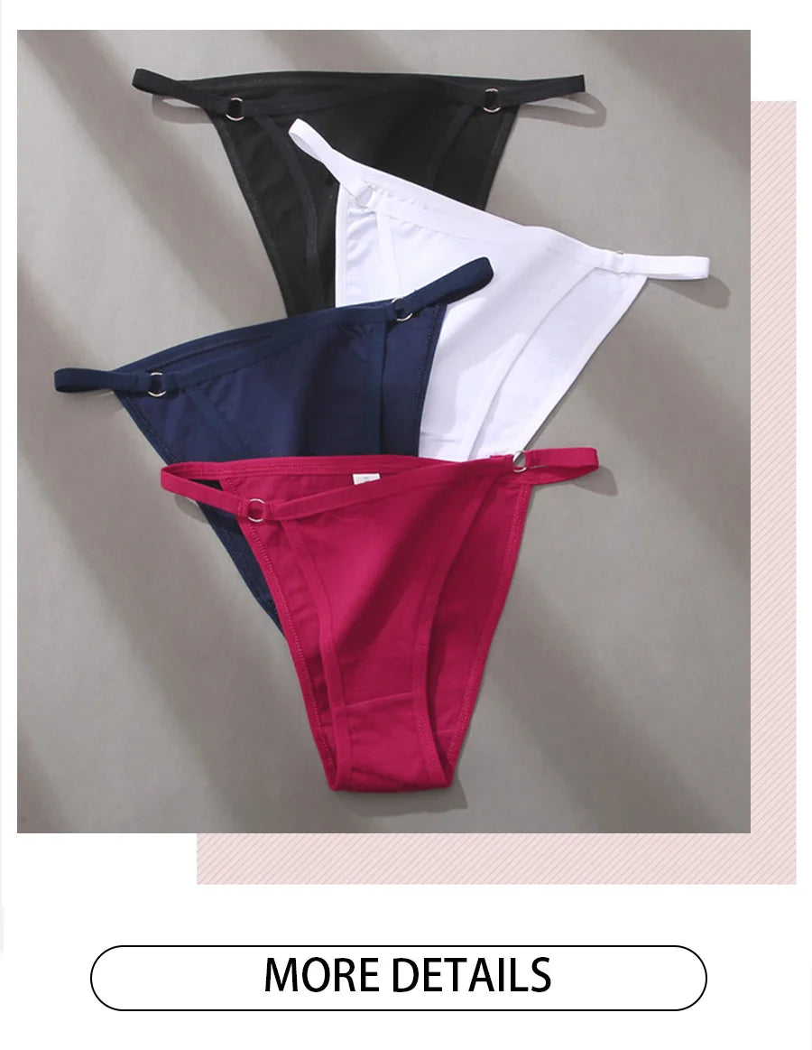 Cotton Bikini Briefs 3-Pack - Low Waist Soft Underwear for Women M-2XL