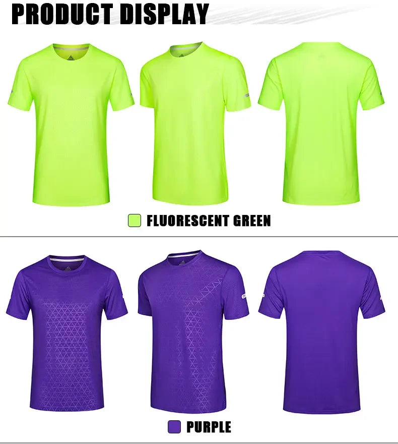 Men's Sports Gym Quick Dry Fit Workout Yoga  Breathable Short Sleeves T-Shirt