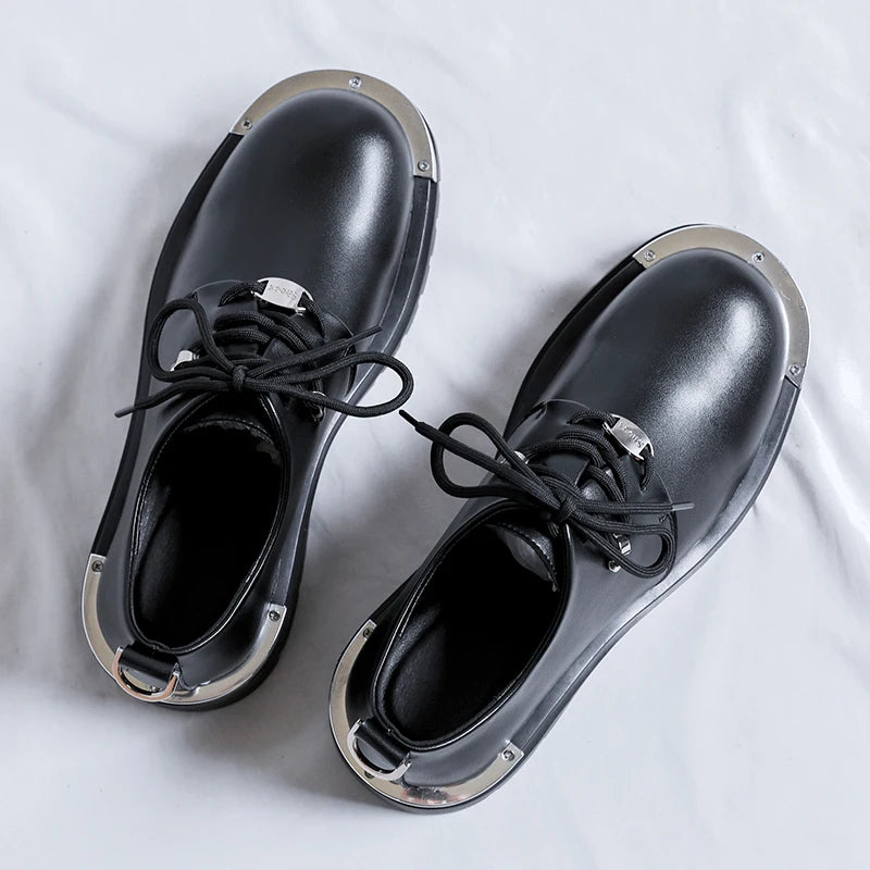Men's Platform PU Leather Lace-up  Shoes