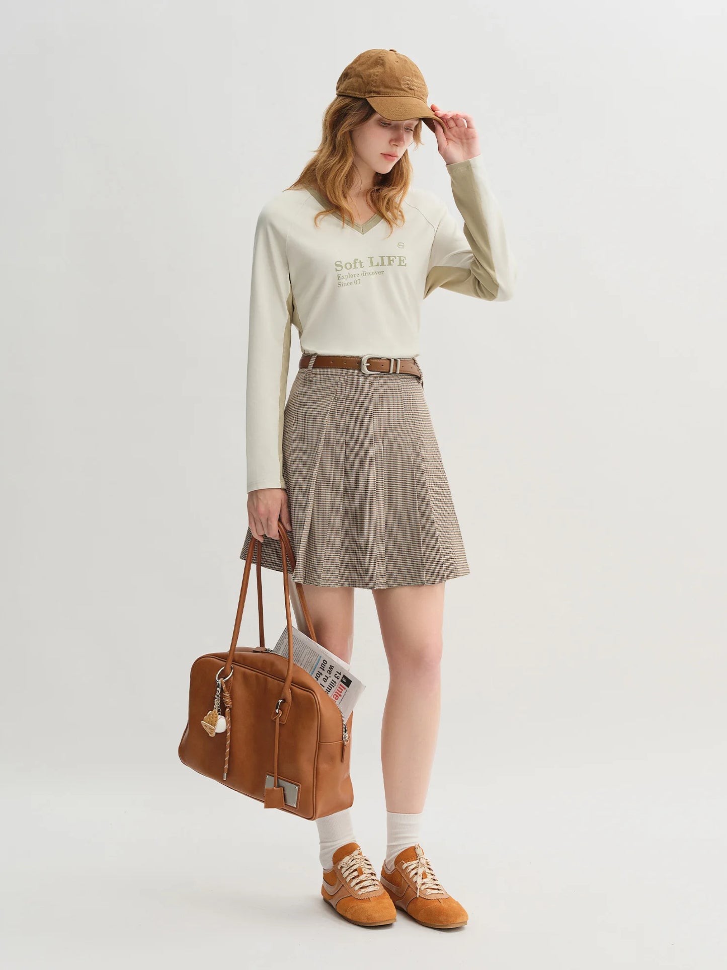 High-Rise Pants and Tee Set - Casual Two-Piece Outfit