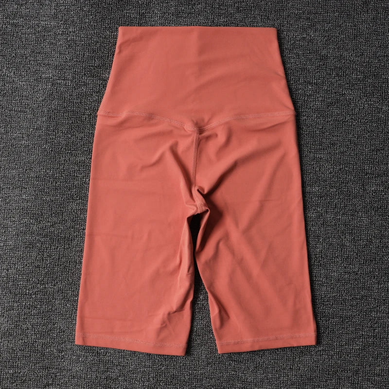 High Waist Gym Shorts 2-Pack - Women's Yoga Cycling Shorts with No T-Line