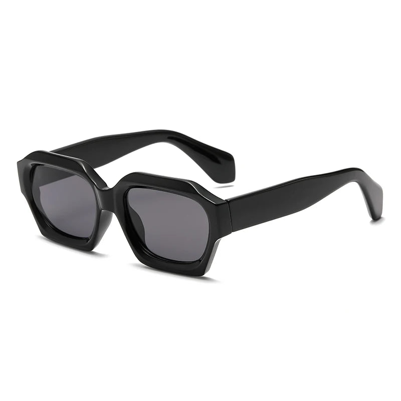 Black Square Frame Sunglasses - Punk Trendy UV400 Women's Eyewear