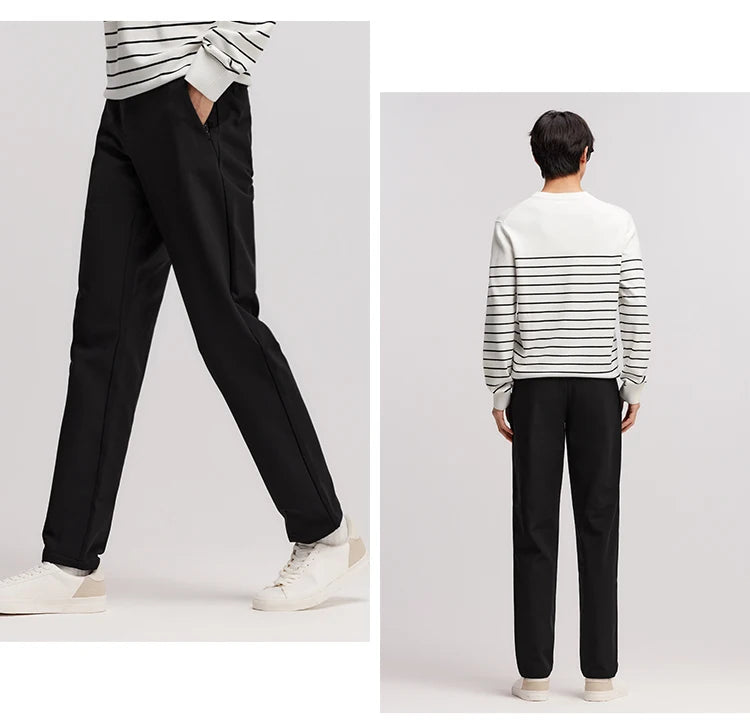 Men's Slim Fit Thermal Trousers - Easy Care Winter Commuter Pants