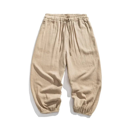 Men's Cotton Casual Pants - Straight Loose Fit Harem Style Trousers