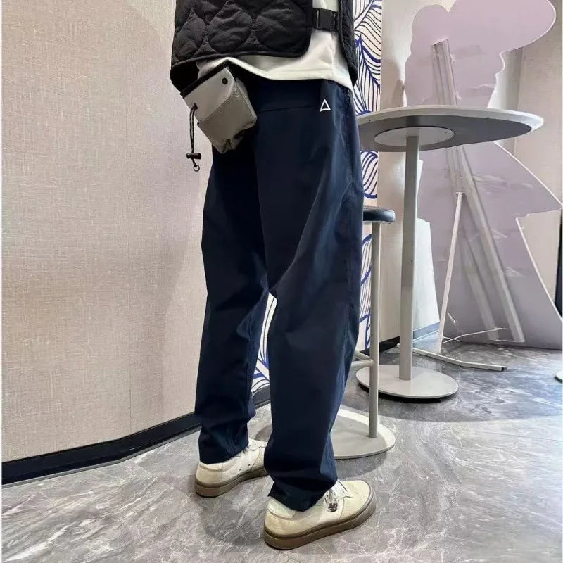 Men's Casual Trousers Slim Fit Ankle-Length Elastic Stretch Pants