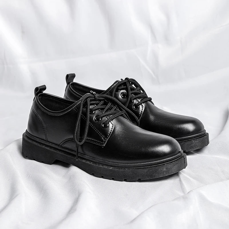 Platform Casual Dress Shoes - Men's Leather Work & Business Sneaker Flats