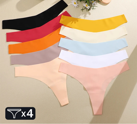 Ice Silk Seamless Thongs 4-Pack