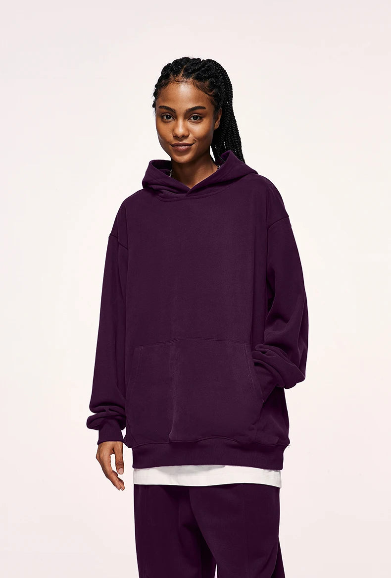 Unisex 460gsm Heavyweight Premium Cotton Oversized Plain Hoodie