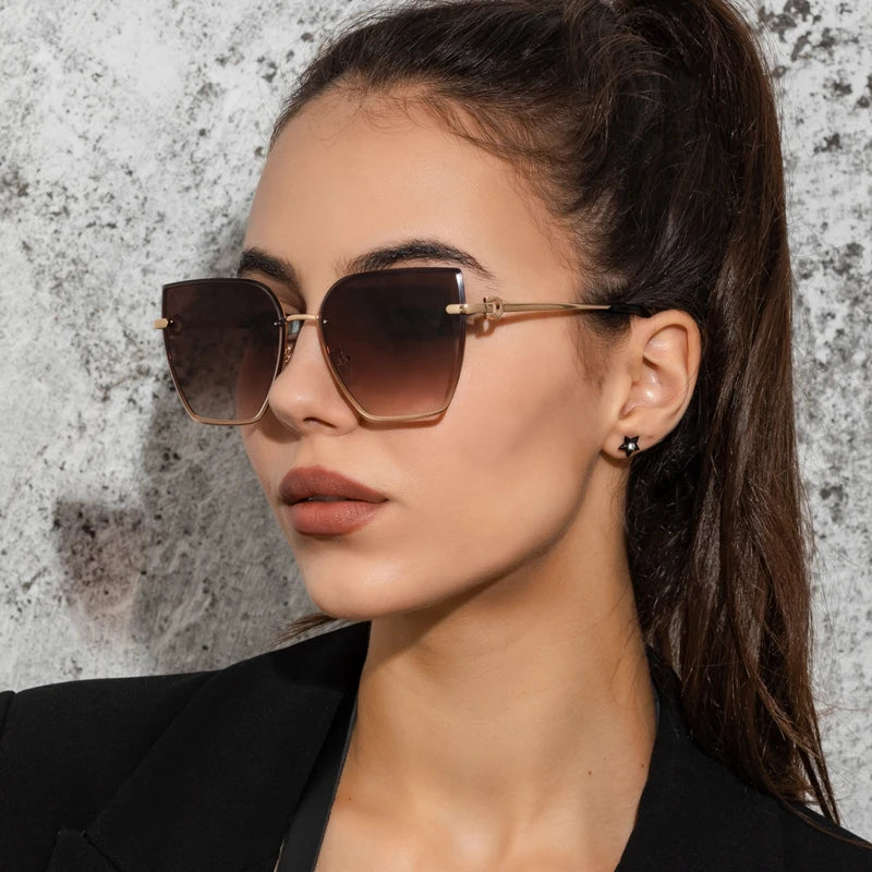 Retro Cat Eye Gradient Sunglasses