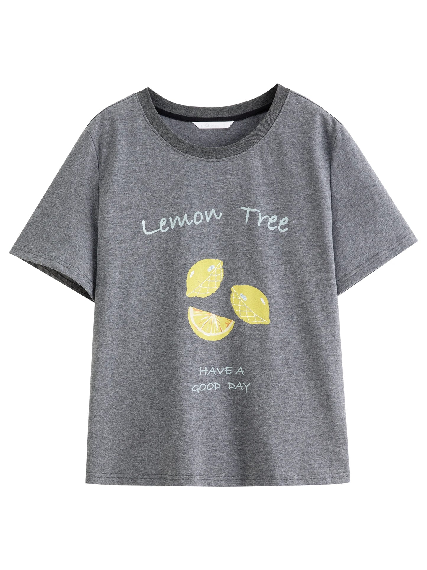 Fruit Print T-Shirt - Loose Fit Cotton Short Sleeve Top
