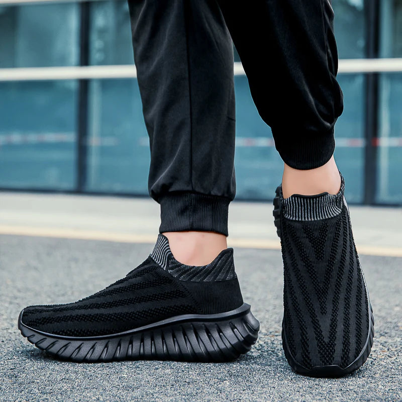 Men's Casual Platform Sneakers - Slip On Tennis Trainers