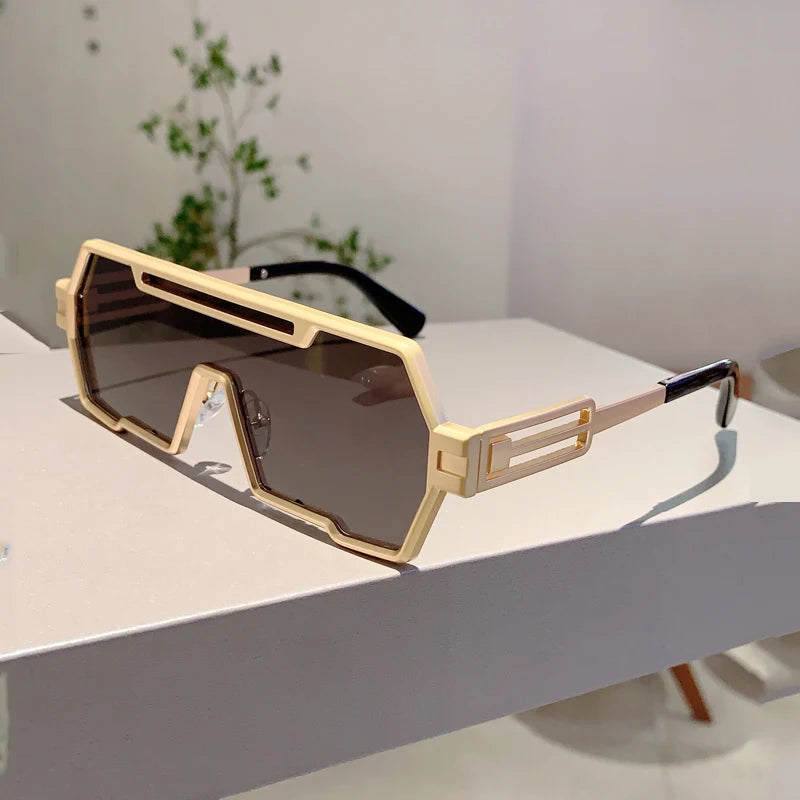 Unisex Oversize Rectangle Sunglasses