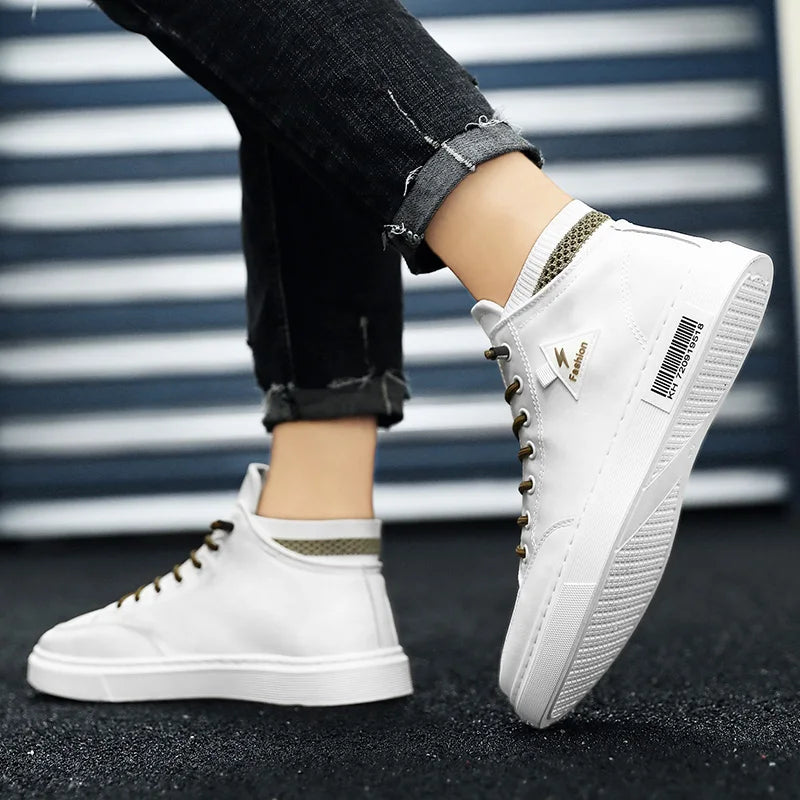 Simple Design Casual Sneakers - Men's Flat Skateboard & Running Trainers