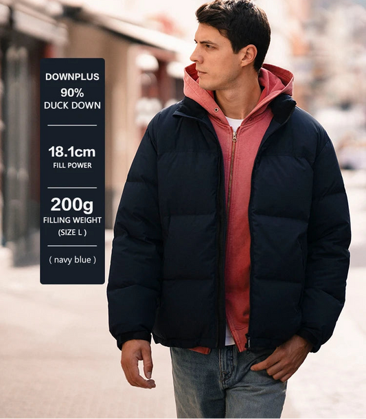 Men's Winter Oversize 90% White Duck Down Coats Warm Comfortable Down Puffer Jacket