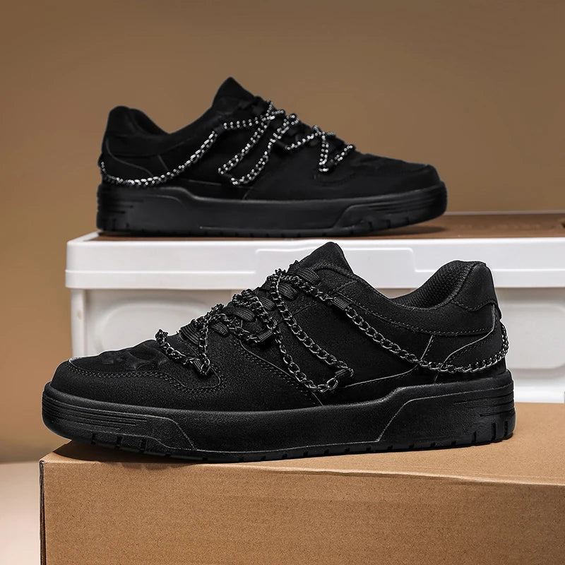 Men's Metal Chains Skateboard Sneakers