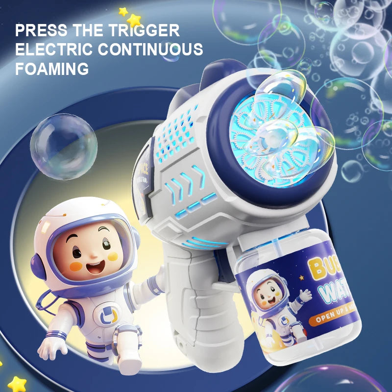 Children's Astronaut Automatic Machine Bubble Gun