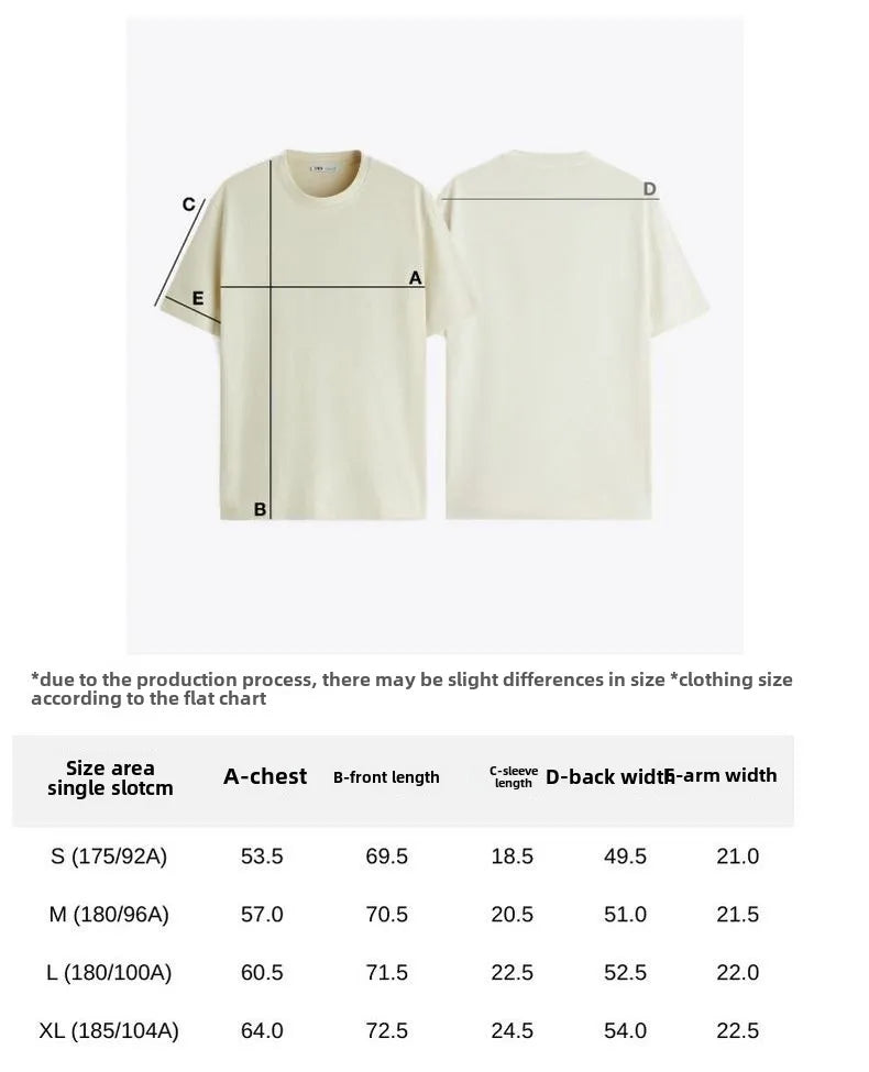 Men's Summer American Street Print Short Sleeve T-Shirt