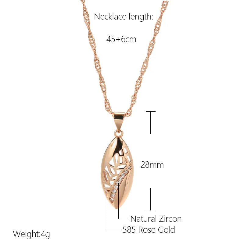 Ethnic  Pendant Necklace For Women 585 Rose Gold Colour