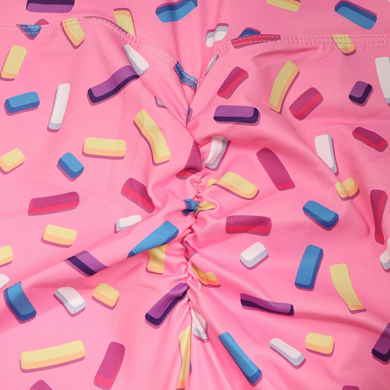 High Waist Printed Shorts